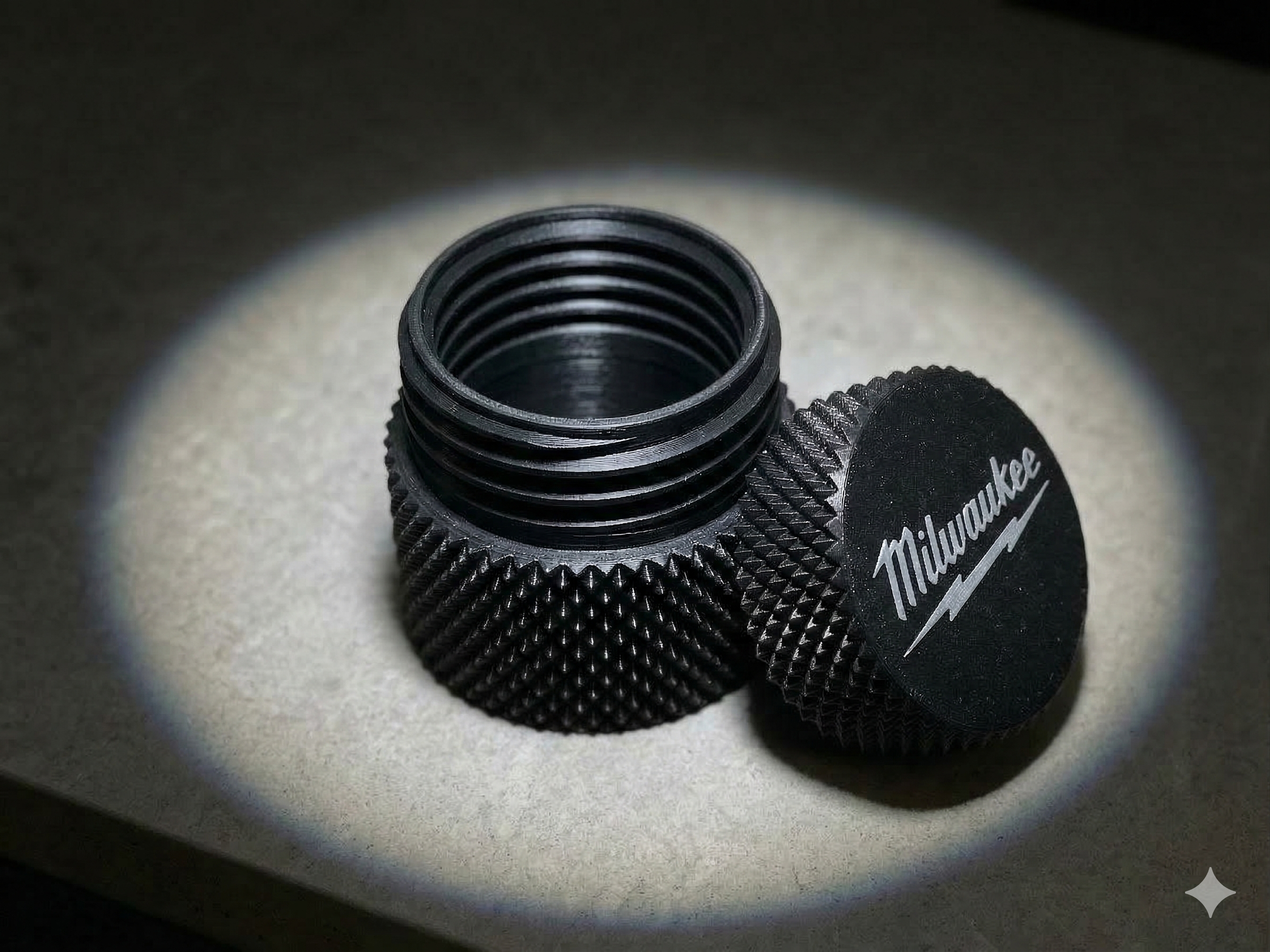 Milwakee Knurled Threaded Containers | Wire nut, screws, and hardware storage | Great Gift Idea | Excellent Grip and Threads
