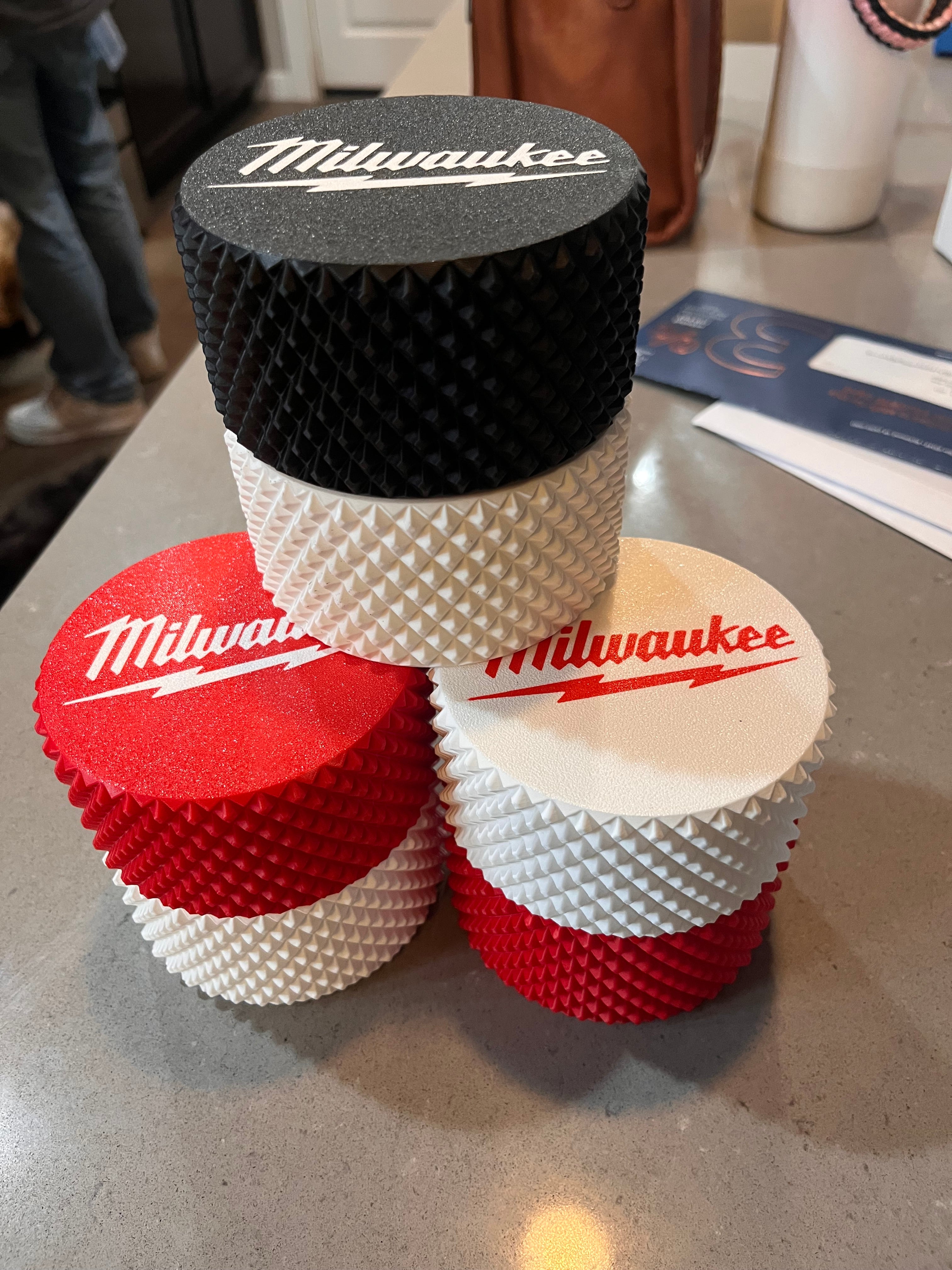 Milwakee Knurled Threaded Containers | Wire nut, screws, and hardware storage | Great Gift Idea | Excellent Grip and Threads